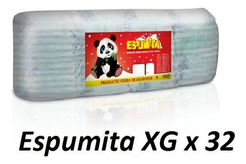 Pañal Espumita Xg X 32 Género Sin género Tamaño Extra grande (XG)