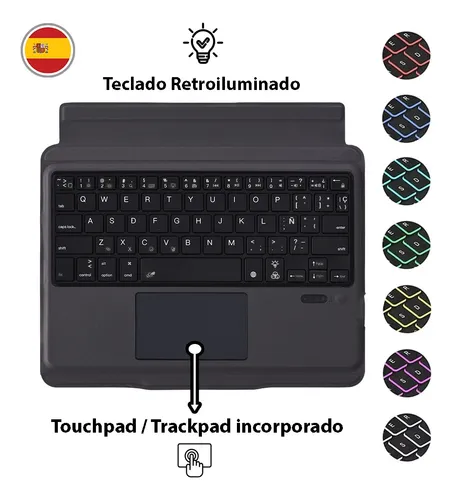 Funda Con Teclado Y Touchpad Para iPad 8 Y 9 Air 3 Español