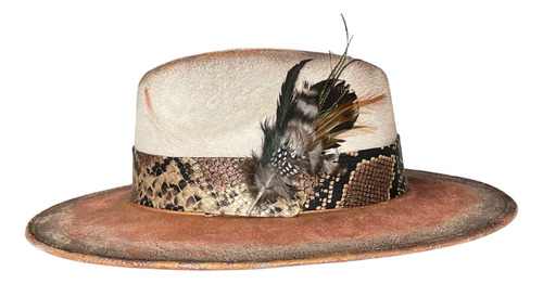Sombrero Burnhat Boho Plumas