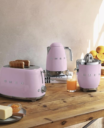 Exprimidor De Cítricos Retro Rosa Con Boquilla Sin Goteo