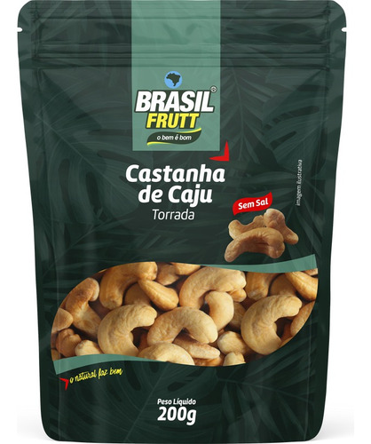 Castanha De Caju Inteira Torrada Sem Sal 200g - Brasil Frutt