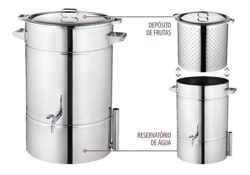 Suqueira Artinox 18kg 985 Com Fogareiro Aço Inox