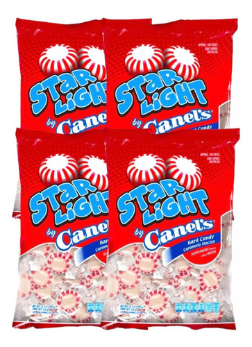 Caramelo Macizo Menta Star Light Canels 400 Pz 1.44 Kg