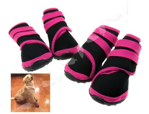 4pcs Mascota Perro Zapatos Impermeables Botas De Lluvia Prot