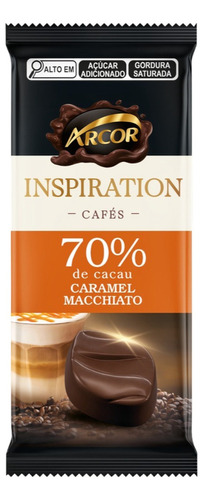 Tablet Chocolate Amargo 70% Inspiration Macchiato 80g Arcor