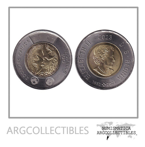 Canada Moneda 2 Dolares 2023 Bimetalica Aniv Jean Paul R Unc