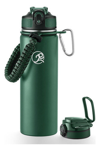 Botella De Agua Deportiva De Acero Inoxidable 24 Oz Aislada