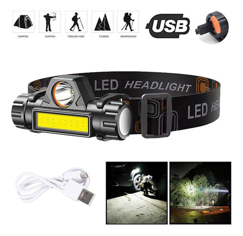 Lámparas De Cabeza Led Recargables Luces De Diadema Para La