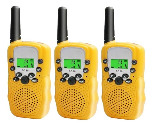 ... Set Infantil 3 Radios Walkie Talkie Con Alcance De 6 Km