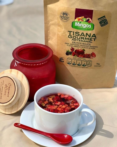 Imagen 3 de 8 de Tisana Frutos Rojos 250 Gramos. Artesanal Gourmet Mingos