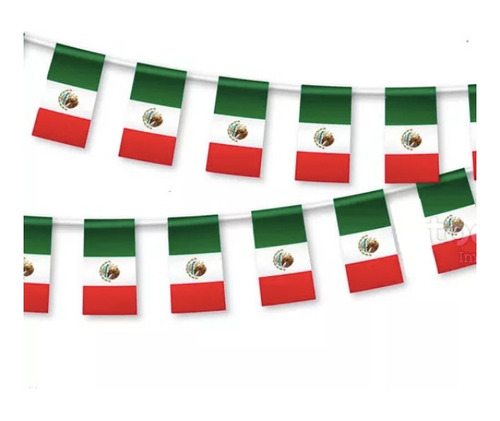 12 Banderines Colgantes 20 Banderas Tela Viva México Fiesta