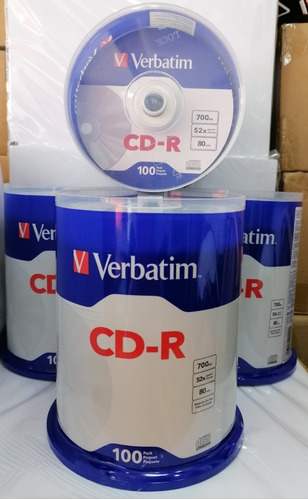 Cd-r Verbatim Logo Taco X 100 - Unidad a $12