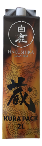 Sake Saque Premium Hakushika Japonês Kura Pack 2l 2000ml