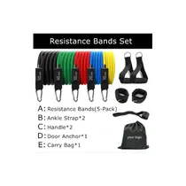 Comprar Set 5 Bandas Elástica 150lbs + 3 Mini Bandas Tela Power