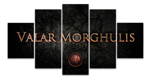 Quadro Decorativo Mosaico Mdf Valar Morghulis 115x60cm