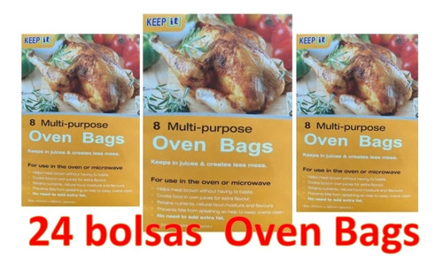 Pack 24 Bolsas Para Cocinar Al Horno Oven Bags Pollo Carne