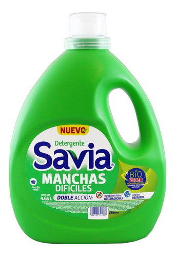 Detergente Líquido Savia Manchas Difíciles De 4.65 L