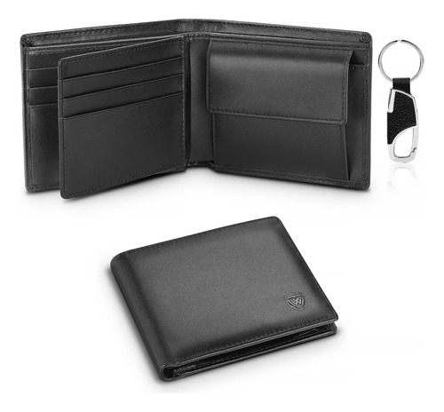 Cartera Teehon Modelo W De Cuero Genuino Para Hombre Rfid