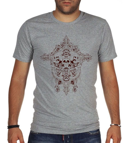 Remera De Hombre Inkfected Souls Almas Infectadas Skulls