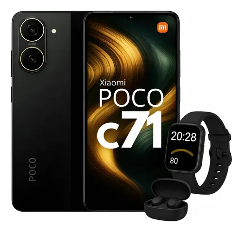 Smartphone Poco C71 128gb Dual Sim + Fone + Relogio Brindes