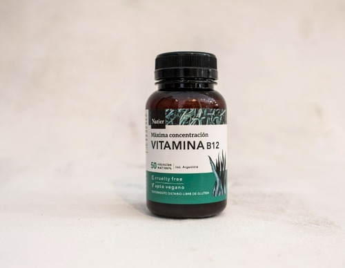 Vitamina B12 vegana Natier 50 cápsulas
