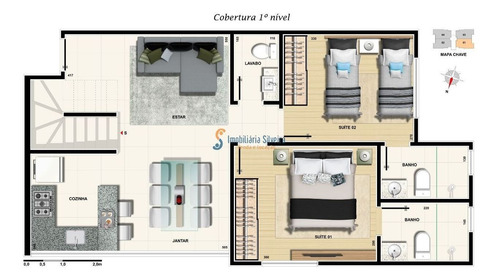 Imagem 7 de 7 de Lançamento De Alto Padrão Para Investidores E Moradores Próximo Ao Colégio Magnum Do Bairro Silveira. Apartamentos Dois Quartos (ambos Suíte), Lavabo E Duas Vagas De Garagem. - 6124