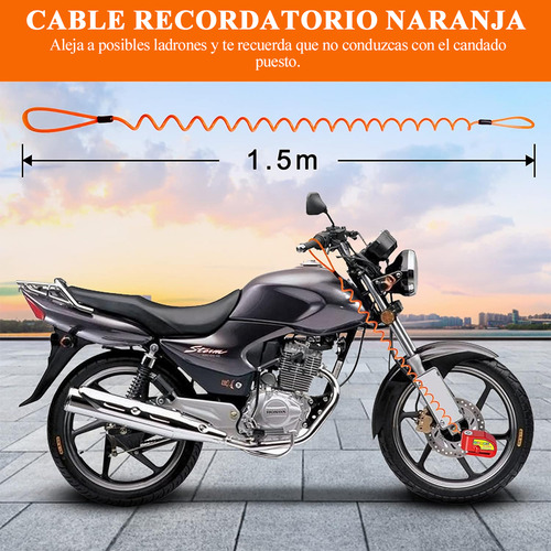 Cerradura Antirrobo Universal Para Manillar De Moto