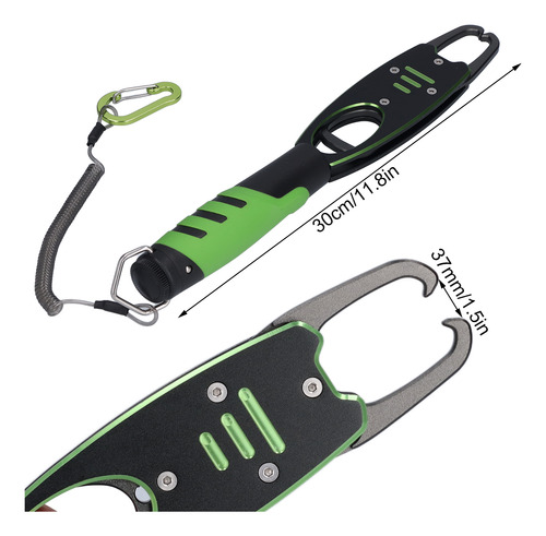 Rubber Handle Fish Lip Grip Aluminium Fishing Grips Portable