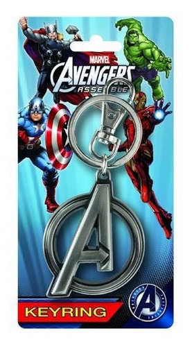 Marvel Avengers Un Logotipo De Estaño Llavero.
