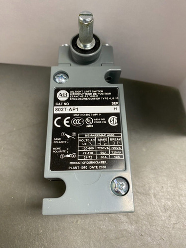 New Allen Bradley 802t-ap1 Oiltight Limit Switch Series Bbd