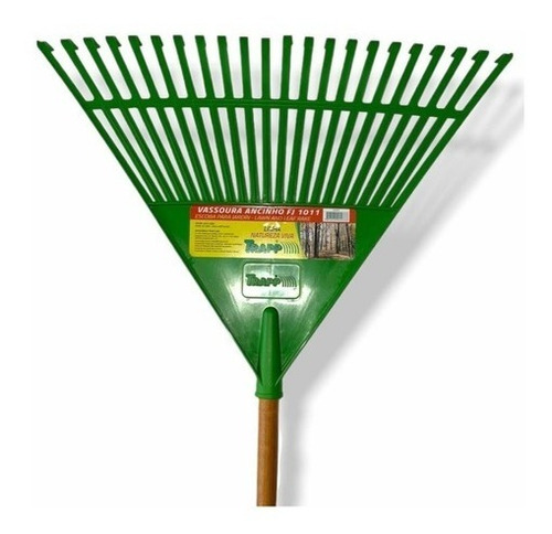 Imagem 2 de 3 de Vassoura-ancinho Verde Com Cabo - Trapp - Fj 1011