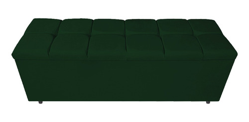 Baú Manchester 195 Cm King Size Suede Verde - Amarena Móveis