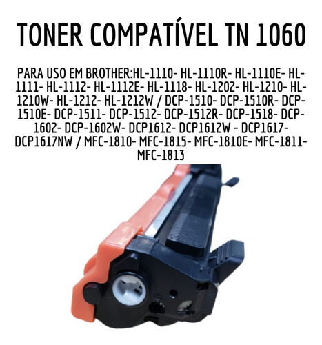 Fotocondutor + Toner Compatível Com Brother Dcp1617 / 1212