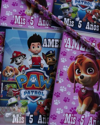 10 Anotadores Y 10 Lápices Personalizados De Paw Patrol