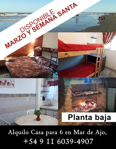 Imagen 1 de 9 de **marzo**para 6 Personas. 5 Cuadras Mar. En Mar De Ajó, San Bernardo