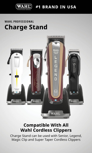Wahl Professional Cargador Inalámbrico Para Recortar, Comp. Color Soporte De Carga Ponderado Prémium #3801