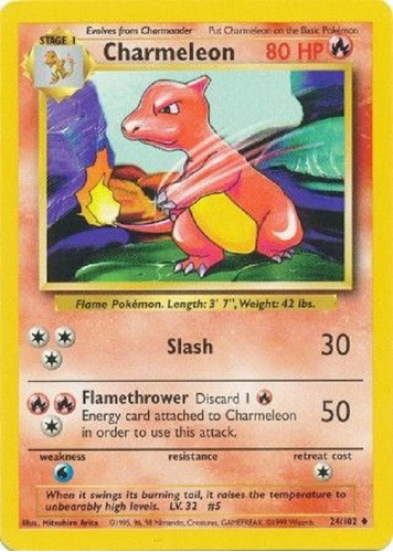 Charmeleon 24/102 Poco Comun Pokemon Tcg