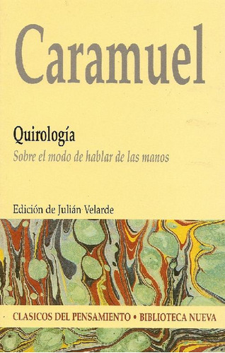 Libro Caramuel Quirologia De Julian Velarde Juan Caramuel De