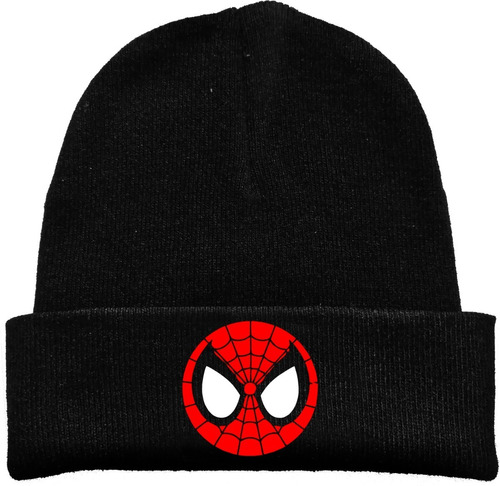 Gorro Lana Spiderman Hombre Araña Tv Estampado Urbanoz 