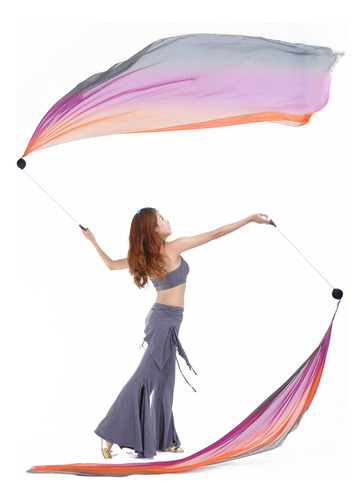 Belly Dance Poi Streamer Throw Ball Set Stage Prpos Para