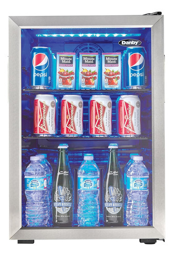 Frigobar Para Bebidas 95 Latas Danby Dbc026a1bssdb 2.6 Pies Plateado