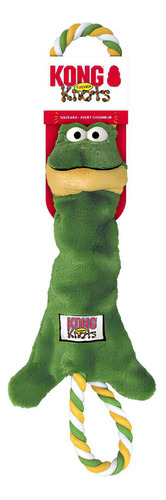 Juguete para Perro Kong Tugger Knots Frog M / L Color Verde