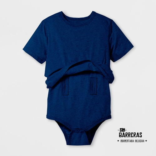 Imagen 1 de 1 de Remera Con Body Para Botón Gastrico