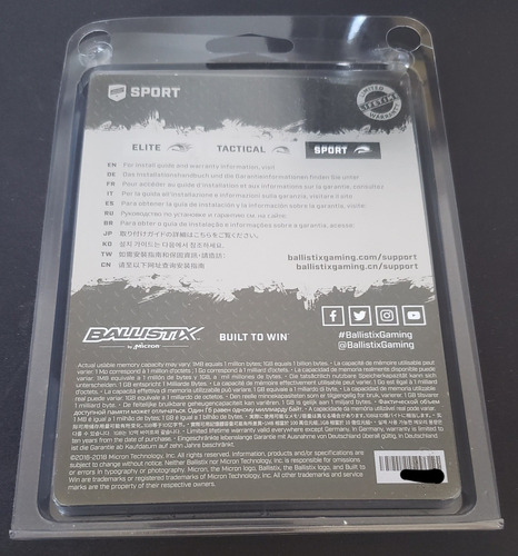 Memória Ddr4 Crucial Ballistix Sport, 8gb 3000mhz