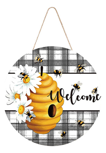 Letrero Decorativo De Bienvenida En Forma De Panal De Abeja