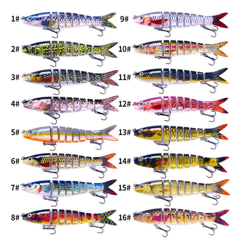 Pike Wobblers: 13.4cm, 18.6g Multi-jointed Fishing Lure