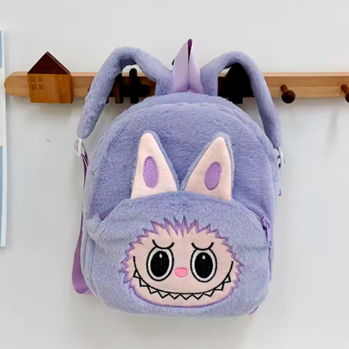 Mochila Labubu Morral Dibujos Animados Suave De Peluche 26x23 Cm