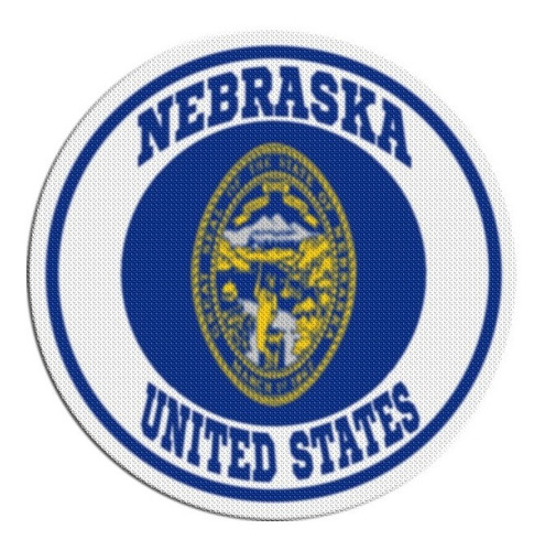 Parche Circular Escudo Usa Nebraska