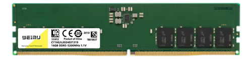 Memory Ram Gamer Ddr5 16gb 1x16gb Weimu 4800mhz Desktop Dimm