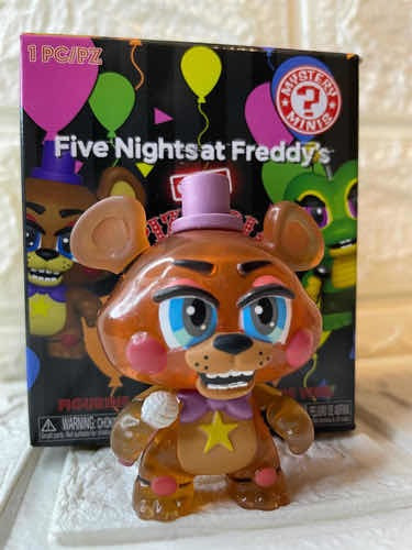 Figura Fnaf Glow Pizza Simulator Rockstar Freddy 6 Cm Vinilo